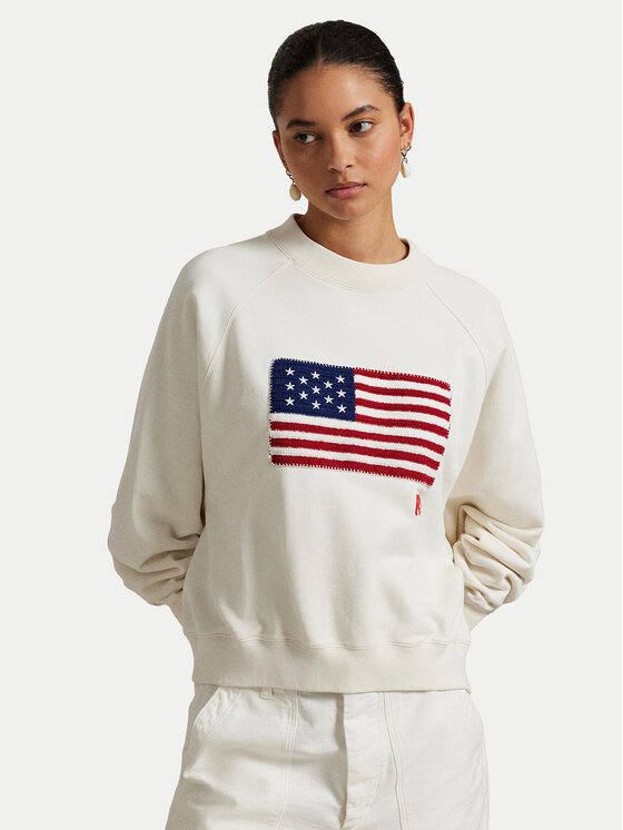 Polo Ralph Lauren Суитшърт 211965098001 Бял Relaxed Fit цвят на ниска цена