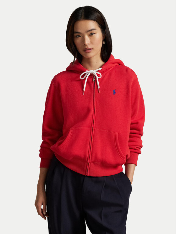 Polo Ralph Lauren Суитшърт 211971699005 Червен Relaxed Fit цвят на ниска цена