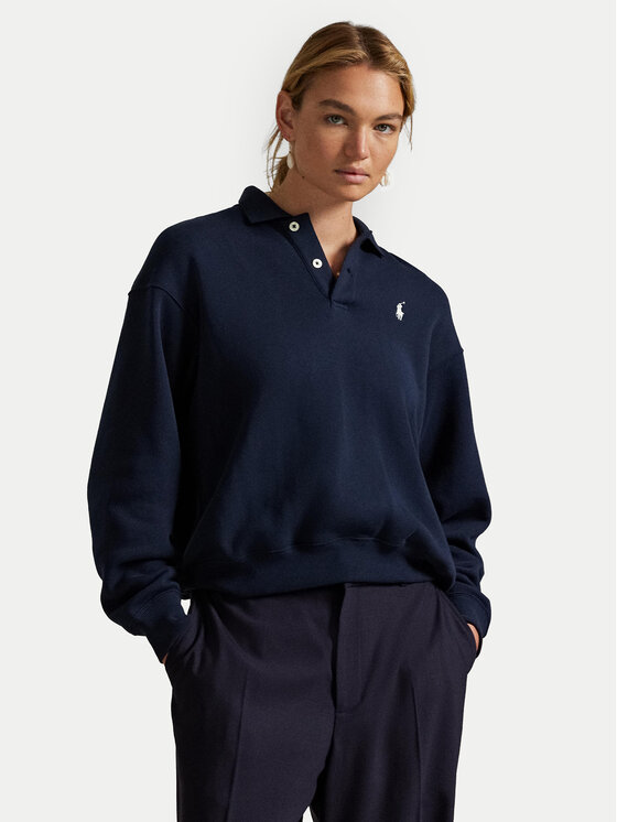 Polo Ralph Lauren Суитшърт 211971756001 Тъмносин Relaxed Fit цвят на ниска цена