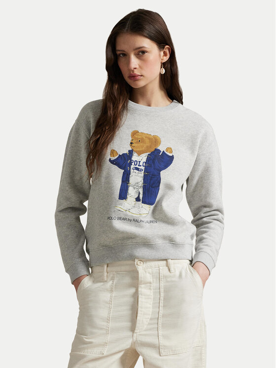 Polo Ralph Lauren Суитшърт 211972794001 Сив Relaxed Fit цвят на ниска цена