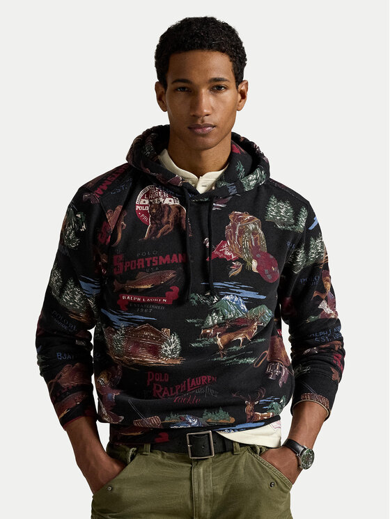 Polo Ralph Lauren Суитшърт 710980790001 Черен Regular Fit цвят на ниска цена