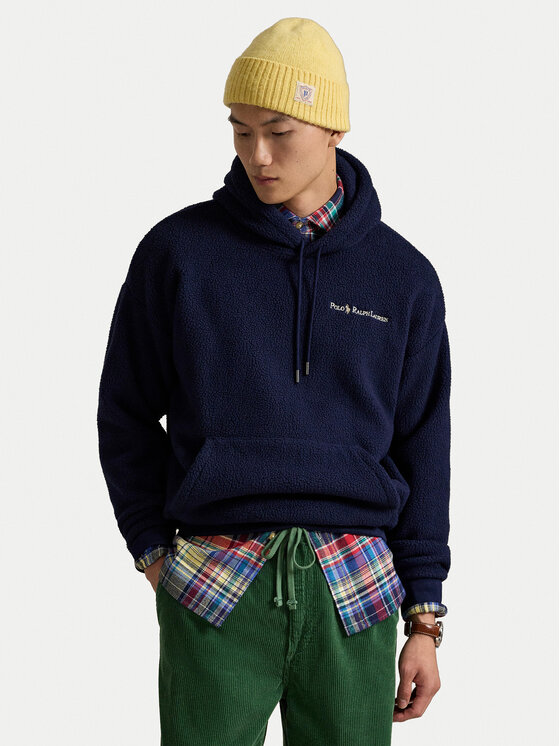 Polo Ralph Lauren Суитшърт 710981779001 Тъмносин Relaxed Fit цвят на ниска цена