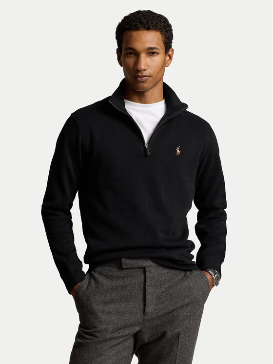 Polo Ralph Lauren Суитшърт Lsl 710671929001 Черен Regular Fit цвят на ниска цена