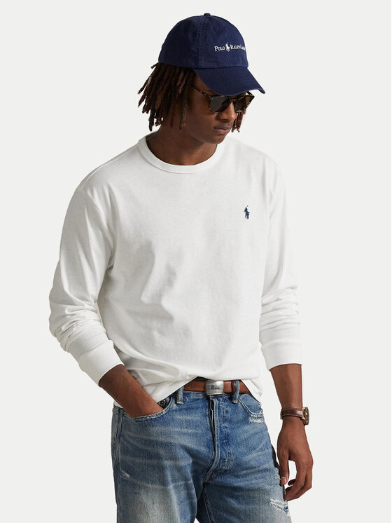 Polo Ralph Lauren Тениска с дълъг ръкав 710970697002 Бял Classic Fit цвят на ниска цена