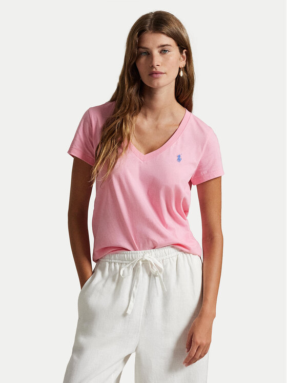 Polo Ralph Lauren Тишърт 211902403010 Розов Regular Fit цвят на ниска цена