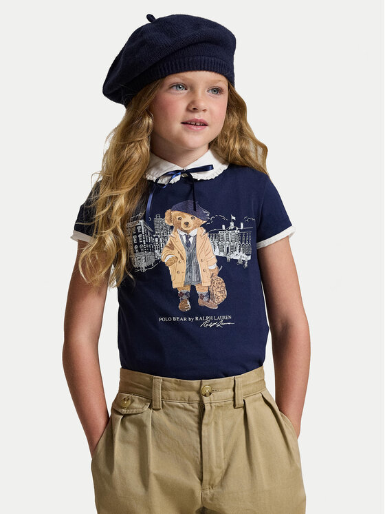 Polo Ralph Lauren Тишърт 312979033001 Тъмносин Regular Fit цвят на ниска цена