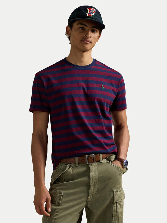Polo Ralph Lauren Тишърт 710803479032 Червен Custom Slim Fit цвят на ниска цена