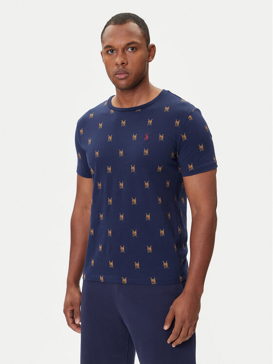 Polo Ralph Lauren Тишърт 710P00081001 Тъмносин Custom Slim Fit цвят на ниска цена