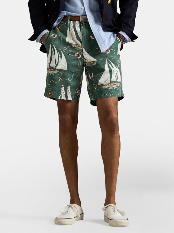 Polo Ralph Lauren Шорти от плат 710972102001 Зелен Regular Fit цвят на ниска цена