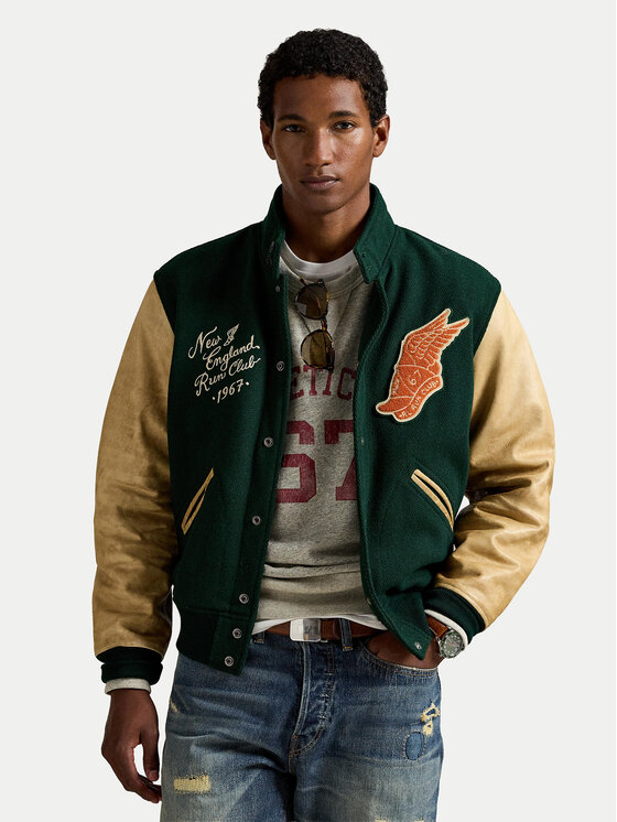 Polo Ralph Lauren Яке бомбър 710977858001 Зелен Regular Fit цвят на ниска цена