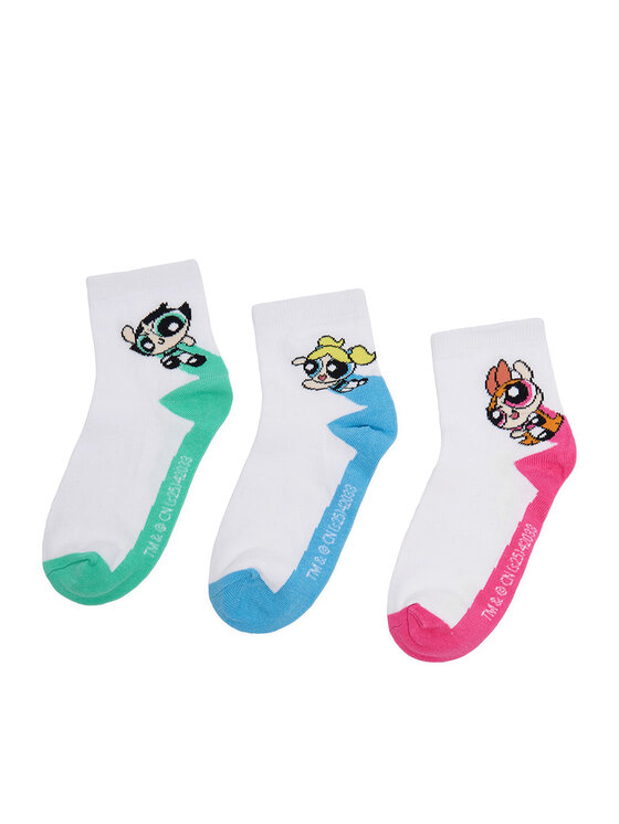 Powerpuff Girls Къси чорапи CEO-ACCCS-AW25-314WBPPG(3-PACK) Бял цвят на ниска цена