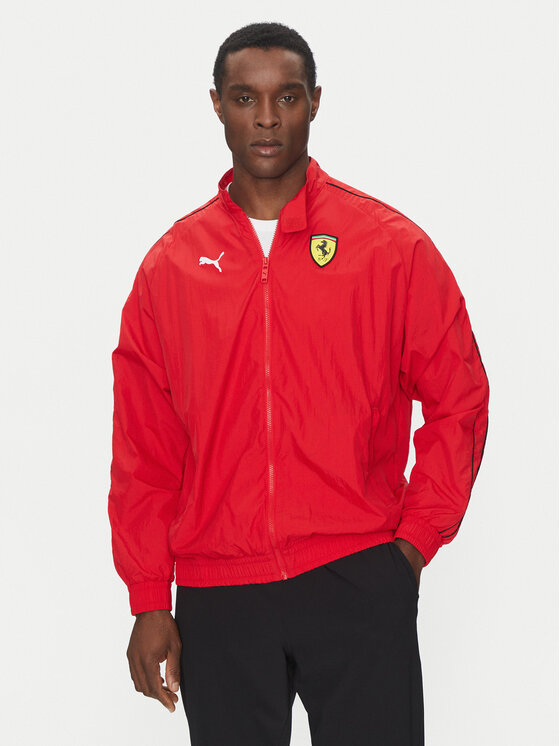 Puma Преходно яке Ferrari Race T7 630215 Червен Regular Fit цвят на ниска цена