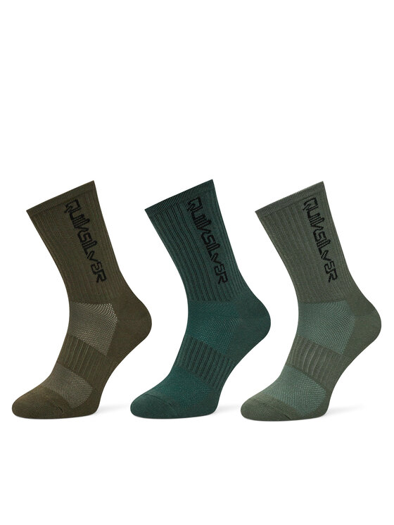 Quiksilver Дълги чорапи AS_QUIKSILVER_100W_SS25 (3-PACK) Каки цвят на ниска цена