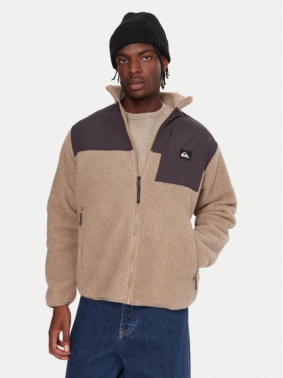 Quiksilver Полар Shallow Water EQYPF03076 Бежов Regular Fit цвят на ниска цена