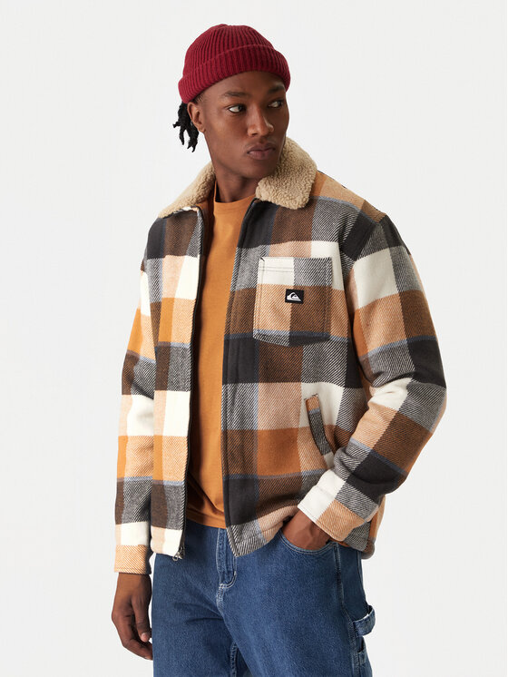 Quiksilver Преходно яке Dna Sherpa Harrington EQYJK04201 Кафяв Regular Fit цвят на ниска цена