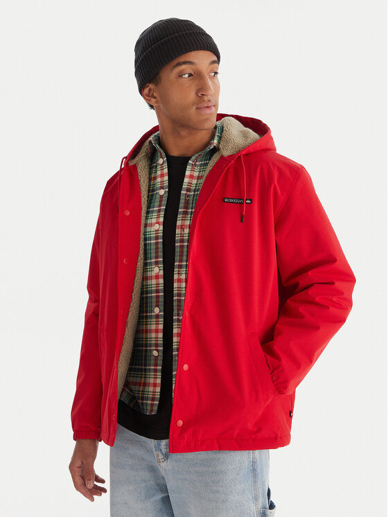 Quiksilver Преходно яке EQYJK04186 Червен Regular Fit цвят на ниска цена