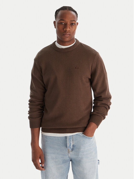 Quiksilver Пуловер Salt Water EQYSW03326 Кафяв Regular Fit цвят на ниска цена