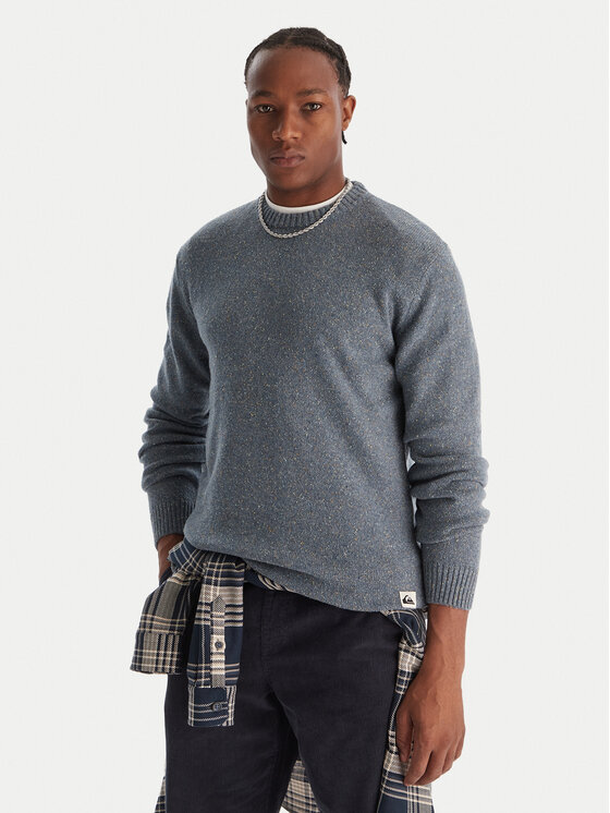 Quiksilver Пуловер Slow Song Neppy EQYSW03325 Син Regular Fit цвят на ниска цена