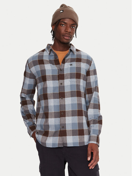 Quiksilver Риза Motherfly EQYWT04642 Син Regular Fit цвят на ниска цена