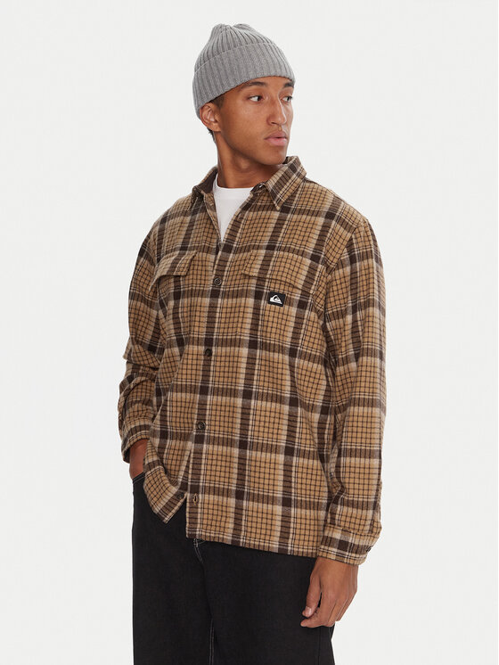 Quiksilver Риза Yankee EQYWT04648 Кафяв Comfort Fit цвят на ниска цена