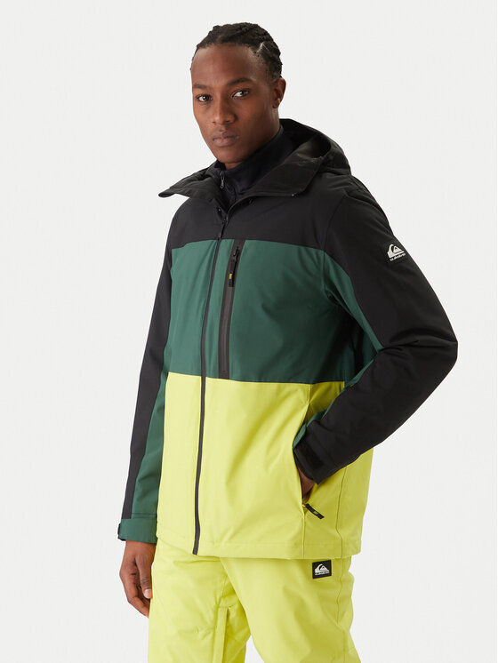 Quiksilver Сноуборд яке Sycamore Block 20K JK EQYTJ03503 Зелен Relaxed Fit цвят на ниска цена