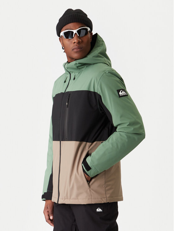 Quiksilver Сноуборд яке Sycamore Block 20K JK EQYTJ03503 Зелен Relaxed Fit цвят на ниска цена