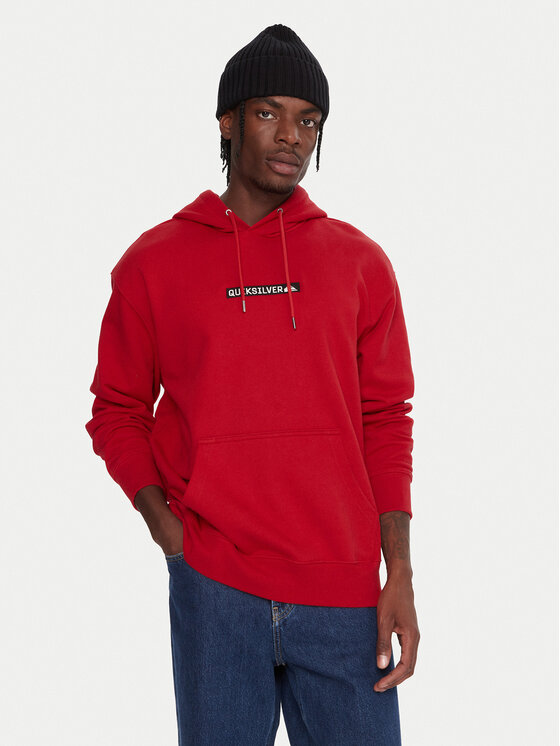 Quiksilver Суитшърт Dna EQYFT05121 Червен Oversize цвят на ниска цена