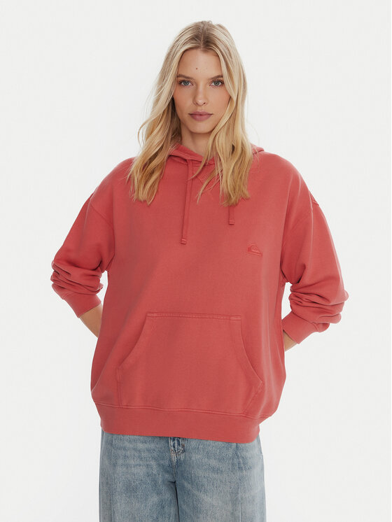 Quiksilver Суитшърт Esential Hoodie EQWFT03191 Коралов Regular Fit цвят на ниска цена