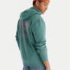 Quiksilver Суитшърт Graphic Hood Zip EQYFT05133 Зелен Regular Fit цвят на ниска цена