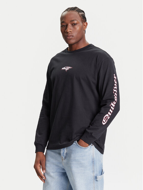 Quiksilver Суитшърт Mercury Old English Ls EQYZT08169 Черен Comfort Fit цвят на ниска цена