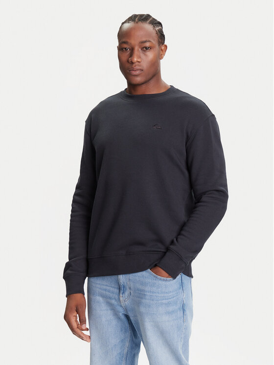 Quiksilver Суитшърт Salt Water Crew EQYFT05158 Черен Regular Fit цвят на ниска цена