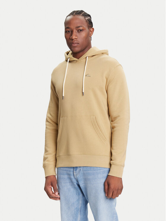 Quiksilver Суитшърт Salt Water Hoodie EQYFT05159 Бежов Regular Fit цвят на ниска цена