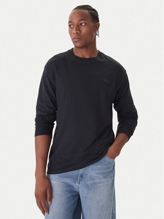 Quiksilver Тениска с дълъг ръкав Salt Water EQYZT08206 Черен Regular Fit цвят на ниска цена
