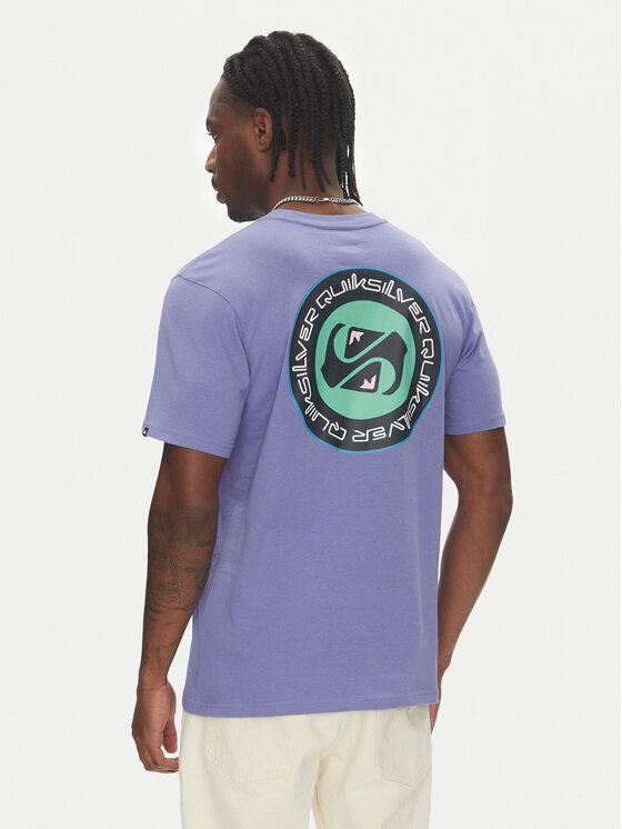 Quiksilver Тишърт Circle Back Ss EQYZT08054 Виолетов Regular Fit цвят на ниска цена