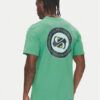 Quiksilver Тишърт Circle Back Ss EQYZT08054 Зелен Regular Fit цвят на ниска цена