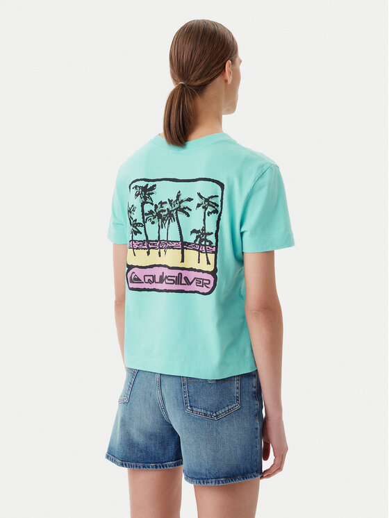 Quiksilver Тишърт EQWZT03181 Електриков Relaxed Fit цвят на ниска цена