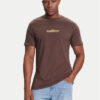 Quiksilver Тишърт EQYZT08174 Кафяв Regular Fit цвят на ниска цена
