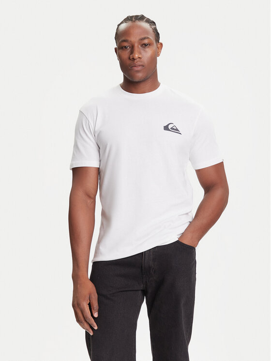 Quiksilver Тишърт EQYZT08181 Бял Regular Fit цвят на ниска цена