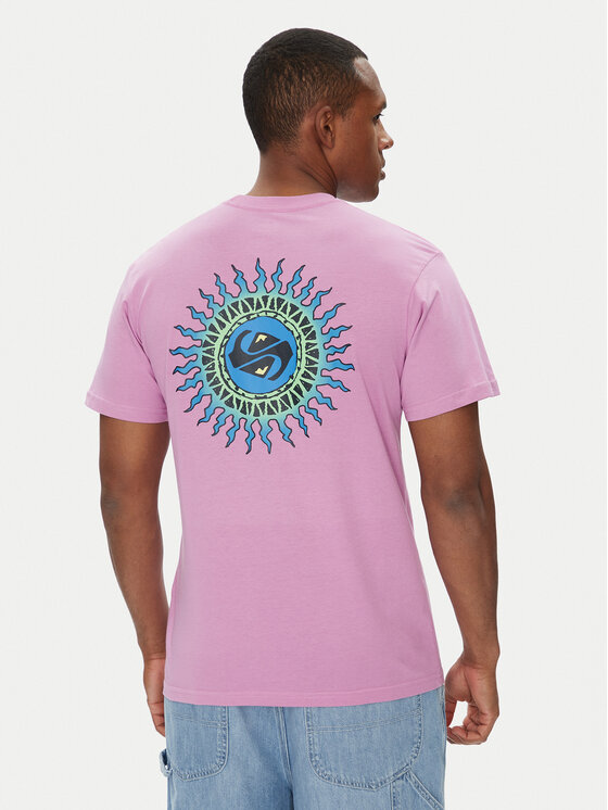Quiksilver Тишърт Ev Beach Blast EQYZT08046 Виолетов Regular Fit цвят на ниска цена