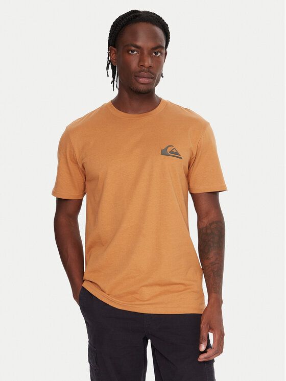 Quiksilver Тишърт Ev Mini Logo Ss EQYZT08181 Оранжев Regular Fit цвят на ниска цена