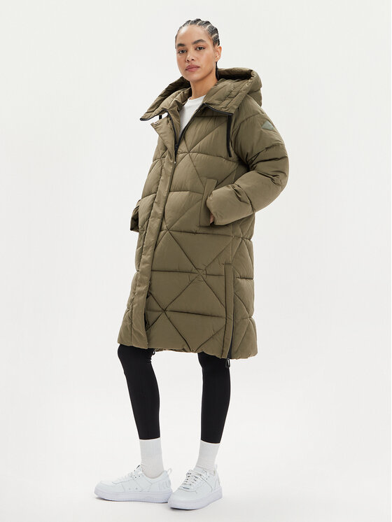 REPLAY Зимно яке W7664R.000.84466 Зелен Relaxed Fit цвят на ниска цена