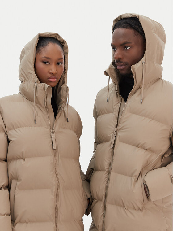 Rains Зимно яке Unisex 15130 Бежов Regular Fit цвят на ниска цена