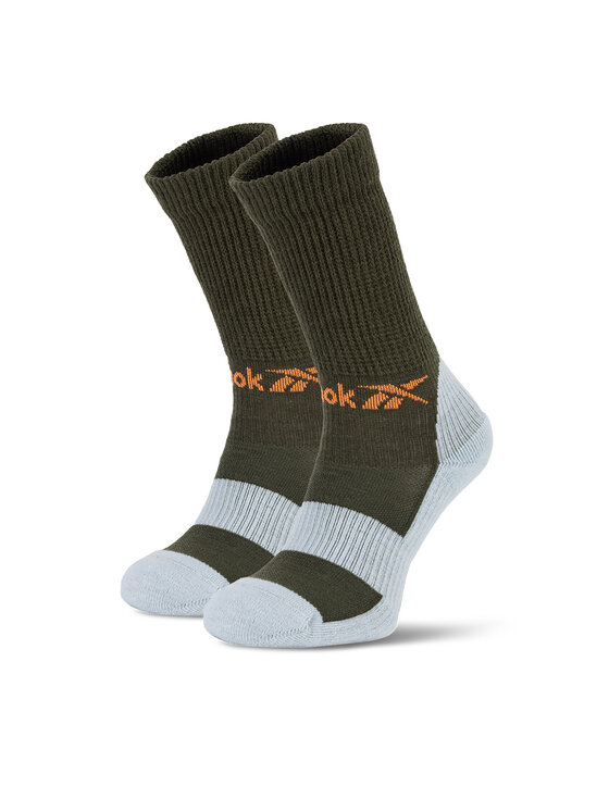 Reebok Дълги чорапи R0552-SS24 (1-pack) Каки цвят на ниска цена