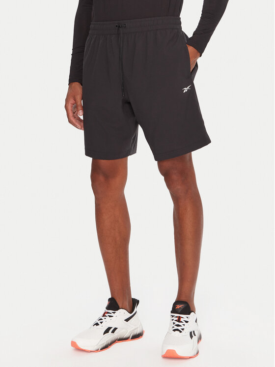Reebok Спортни шорти RK25181CCM Черен Regular Fit цвят на ниска цена