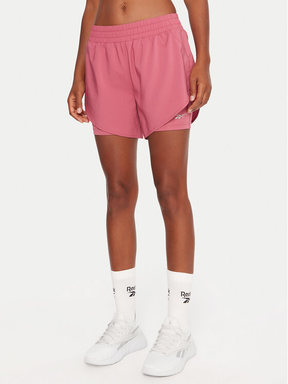 Reebok Спортни шорти RK25186CCW Розов Slim Fit цвят на ниска цена