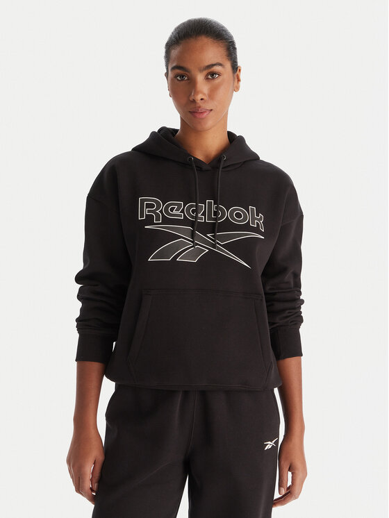 Reebok Суитшърт Cali RK25174CCW Черен Regular Fit цвят на ниска цена