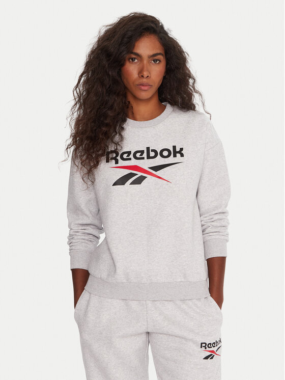 Reebok Суитшърт RK25169CCW Сив Regular Fit цвят на ниска цена