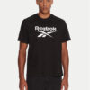 Reebok Тишърт RK25141CCM Черен Regular Fit цвят на ниска цена