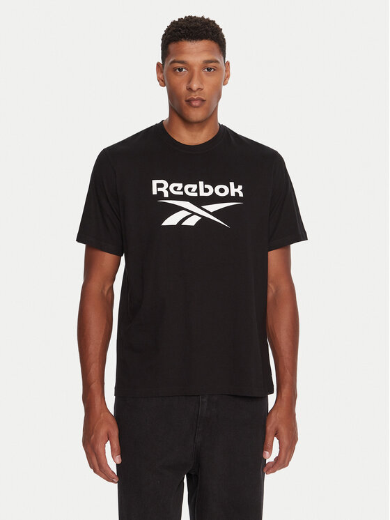 Reebok Тишърт RK25141CCM Черен Regular Fit цвят на ниска цена