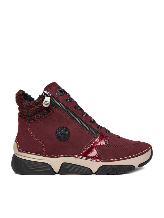 Rieker Зимни обувки 45960-35 Бордо цвят на ниска цена